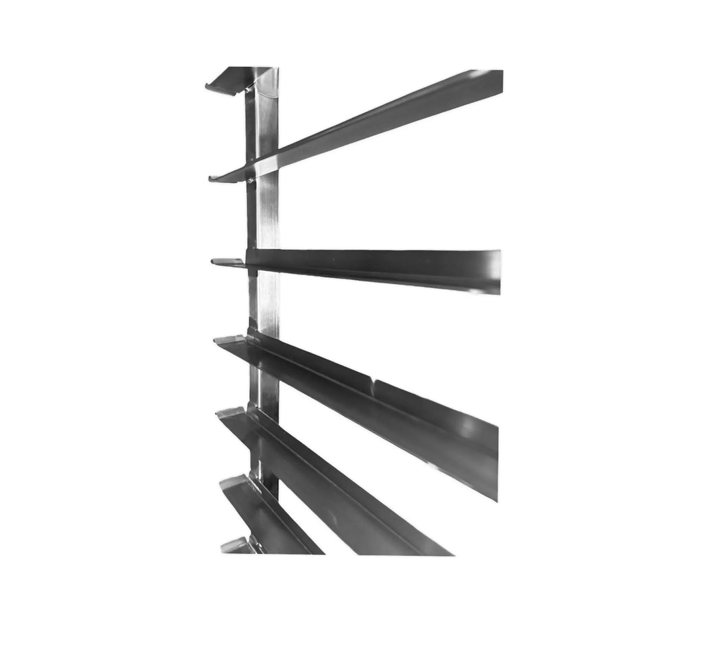 Edelstahl-Regalwagen 60 x 40 - 20 Auflagen (schmal)